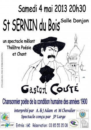 Tract OMC spectacle Gaston Couté