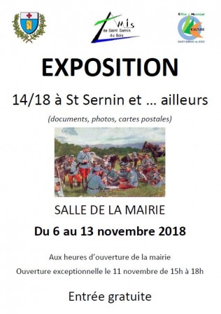 Affiche exposition 14/18 à St Sernin et ailleurs