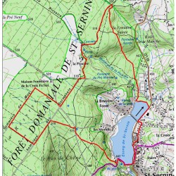 Carte du secteur sur laquelle est dessiné le circuit du jour.